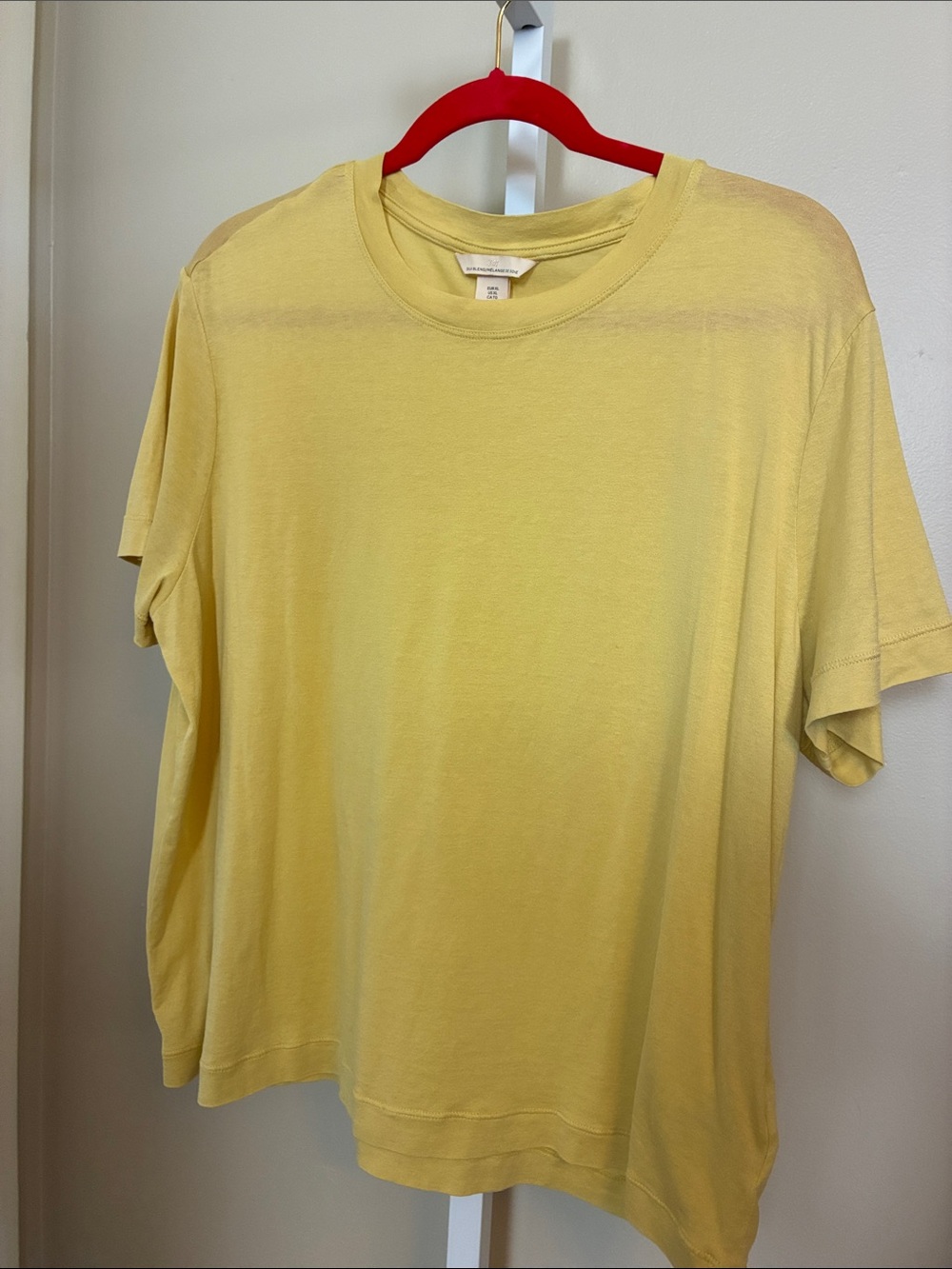 H&M silk blend, short sleeve XL crew neck